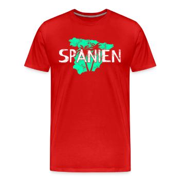 Espagne - T-shirt bio Premium Homme - rouge - Devant - Damien (186cm)