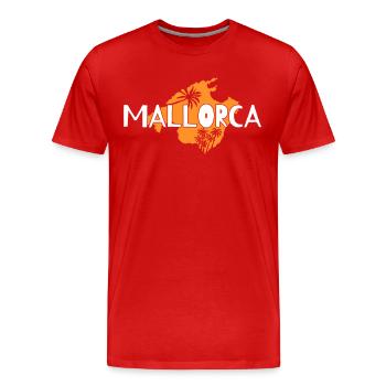 Majorque - T-shirt bio Premium Homme - rouge - Devant - Damien (186cm)