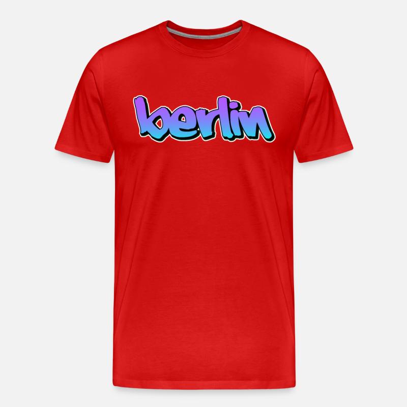 Berlin - Männer Premium Bio T-Shirt - Rot