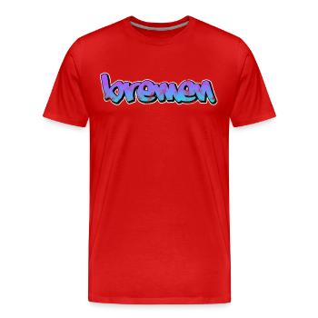 Brême - T-shirt bio Premium Homme - rouge - Devant - Damien (186cm)