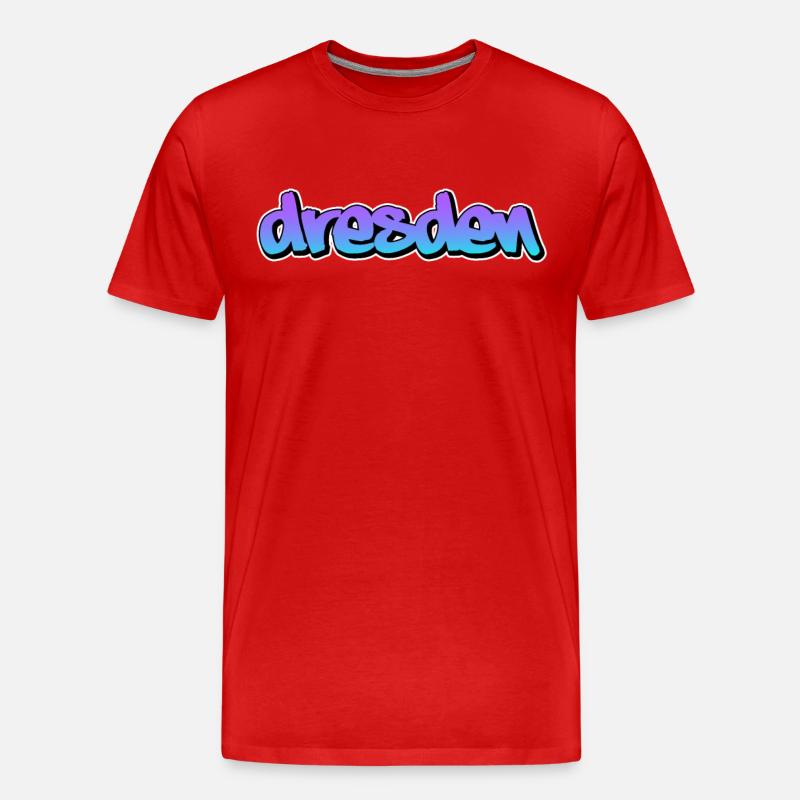 dresden - Männer Premium Bio T-Shirt - Rot