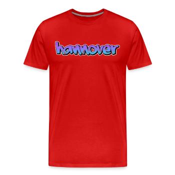 Hanovre - T-shirt bio Premium Homme - rouge - Devant - Damien (186cm)