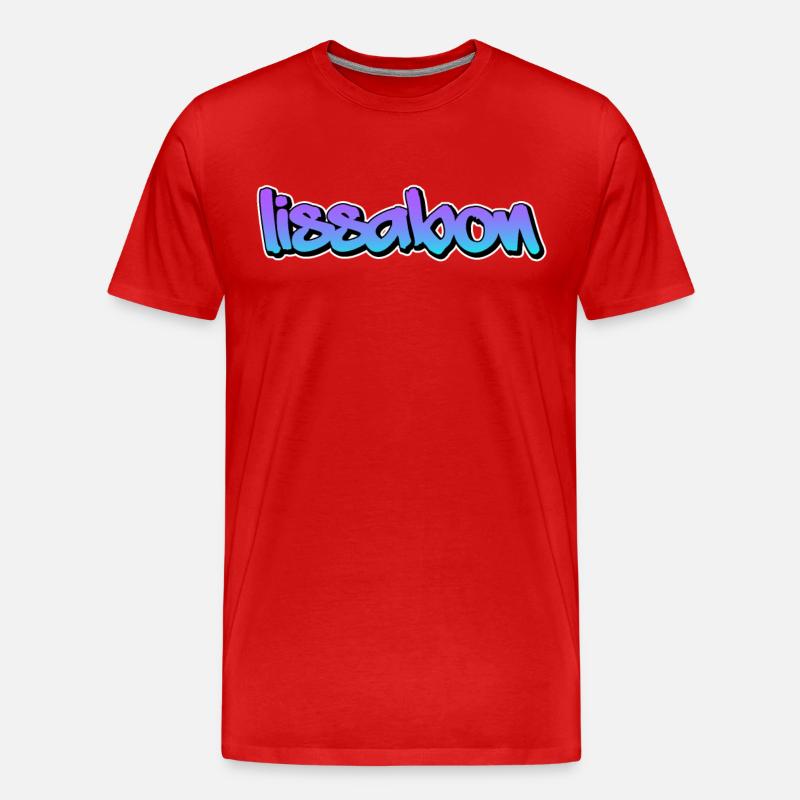 Lissabon - Männer Premium Bio T-Shirt - Rot