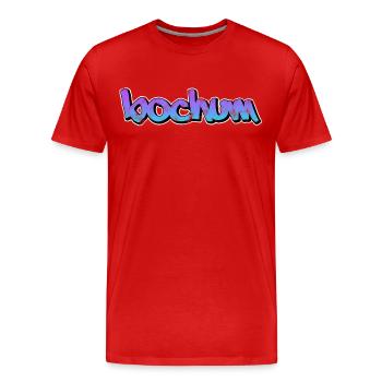 Bochum - T-shirt bio Premium Homme - rouge - Devant - Damien (186cm)