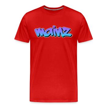 Mayence - T-shirt bio Premium Homme - rouge - Devant - Damien (186cm)