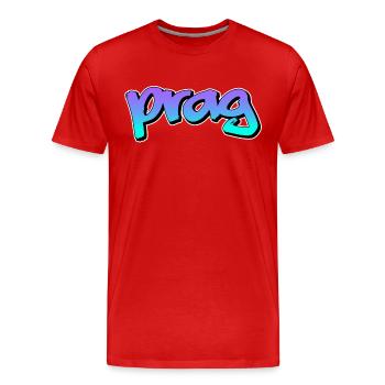 prag - Männer Premium Bio T-Shirt - Rot - Vorne - Damien (186cm)