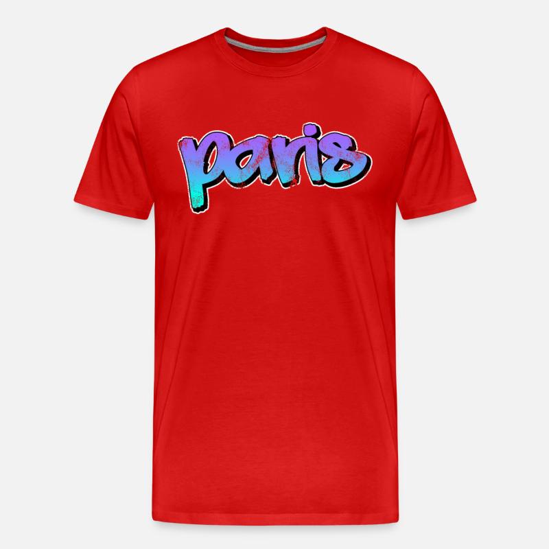 Paris - Männer Premium Bio T-Shirt - Rot