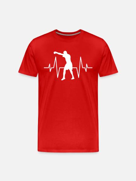 Boxing heartbeat - Men's Premium Organic T-Shirt - red