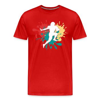 Football américain - T-shirt bio Premium Homme - rouge - Devant - Damien (186cm)