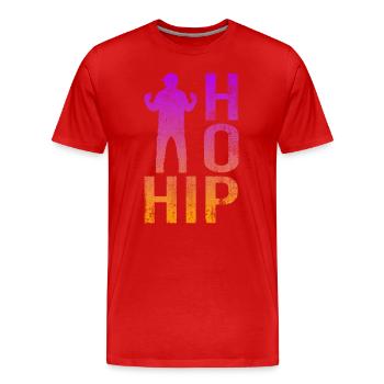 Hip Hop - Men's Premium Organic T-Shirt - red - Front - Damien (186cm)