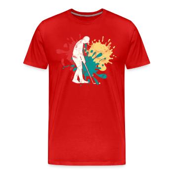 Jogging Silhouette - T-shirt bio Premium Homme - rouge - Devant - Damien (186cm)