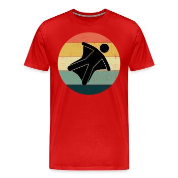 Wingsuit fliegen Base Jumping Fallschirmspringen Wingsuiting - Männer Premium Bio T-Shirt - Rot - Vorne - Damien (186cm)