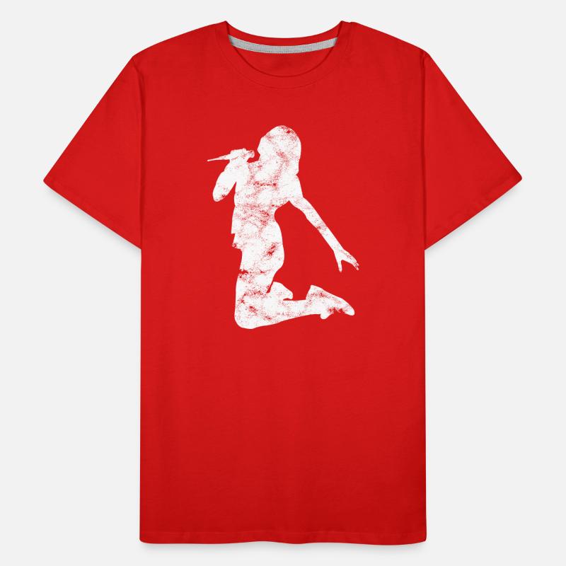 Silhouette de chanteuse chanteuse T-shirt bio Premium Homme