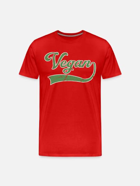 Vegan lettering - Men's Premium Organic T-Shirt - red