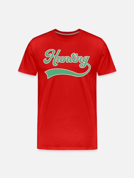 Hunting lettering - Men's Premium Organic T-Shirt - red