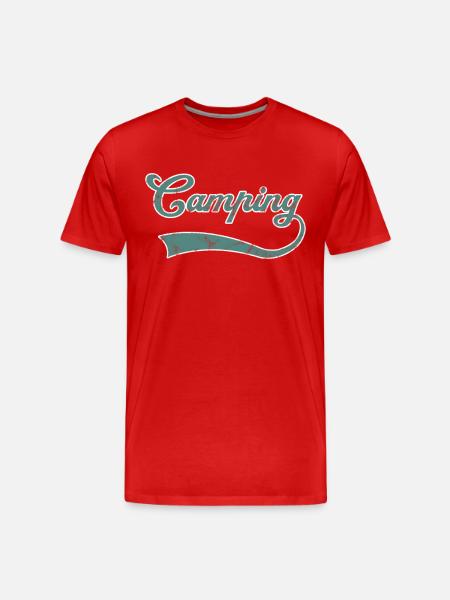 Camping lettering - Men's Premium Organic T-Shirt - red