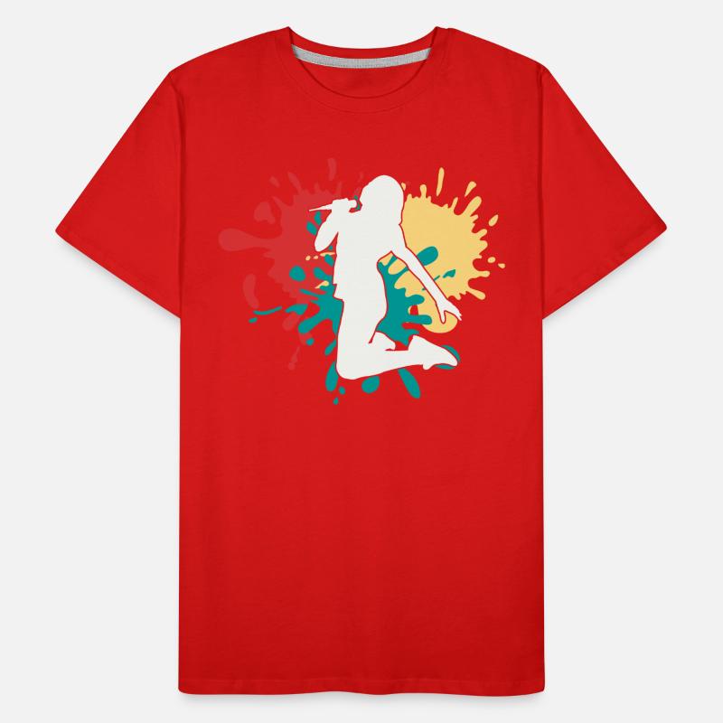 Silhouette de chanteuse chanteuse T-shirt bio Premium Homme