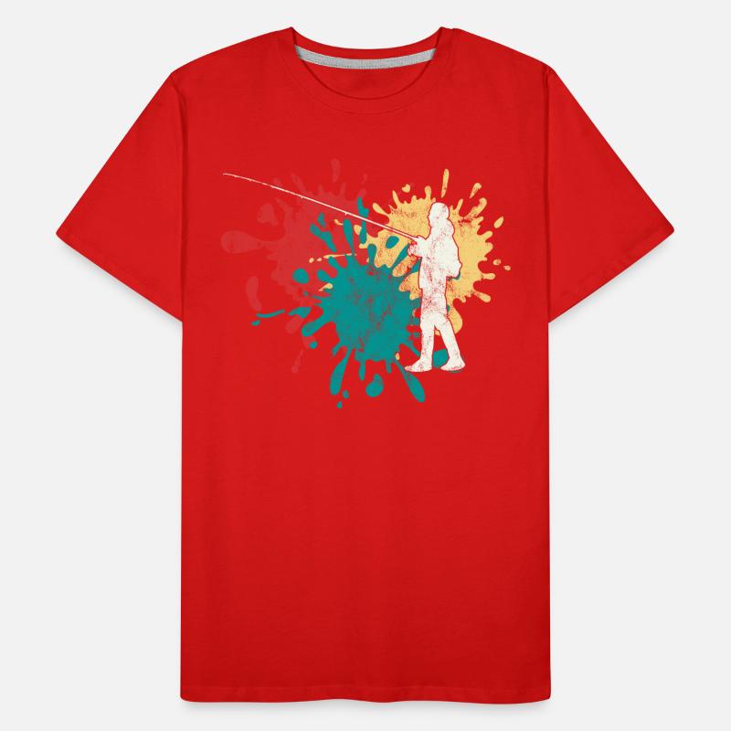 Silhouette de pêcheur T-shirt bio Premium Homme