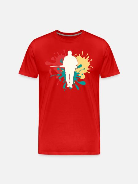 Hunter Hunting Silhouette - Men's Premium Organic T-Shirt - red