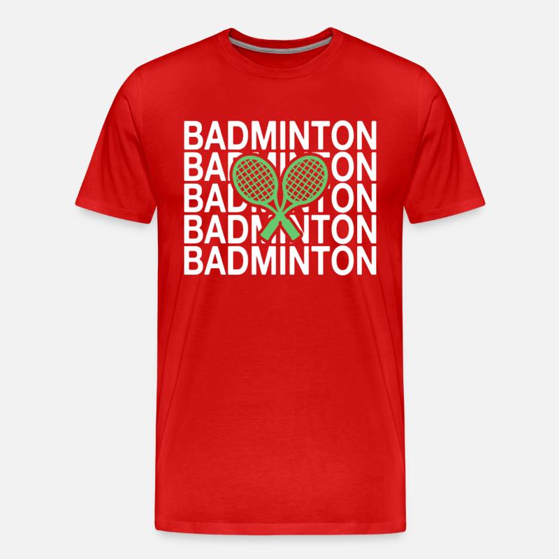 Badminton - Männer Premium Bio T-Shirt - Rot