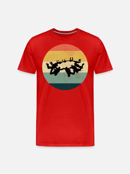 Skydiving Parachute Skydive Skydiver Parachuting - Men's Premium Organic T-Shirt - red