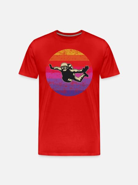 Fallschirmspringen Fallschirmspringen - Männer Premium Bio T-Shirt - Rot