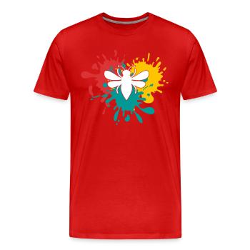 Biene - Männer Premium Bio T-Shirt - Rot - Vorne - Damien (186cm)