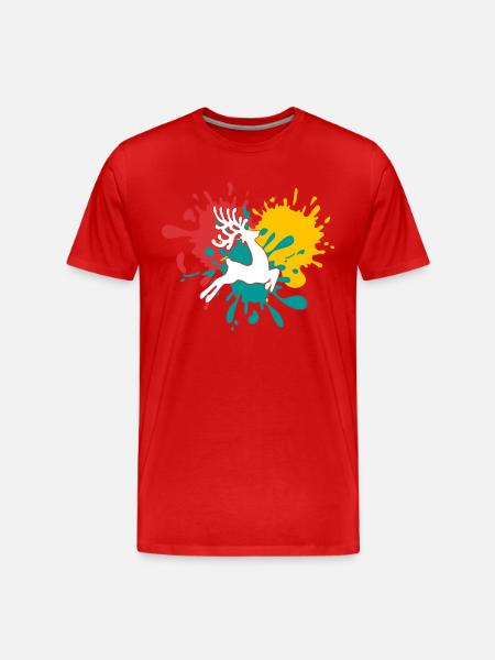 Deer - Men's Premium Organic T-Shirt - red
