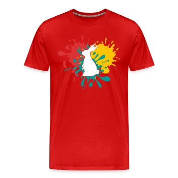 Hare - Men's Premium Organic T-Shirt - red - Front - Damien (186cm)
