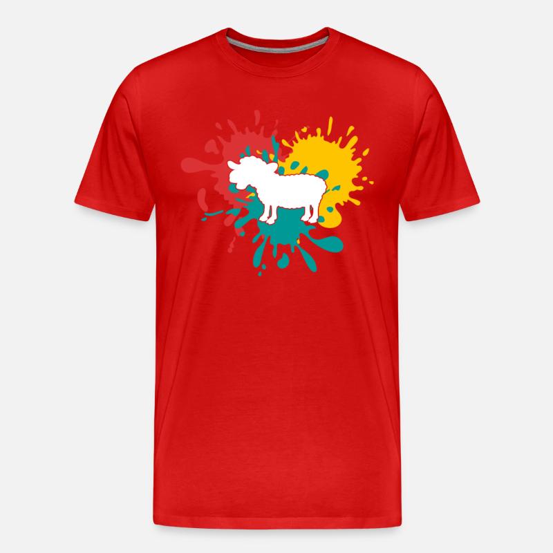 Schaf - Männer Premium Bio T-Shirt - Rot