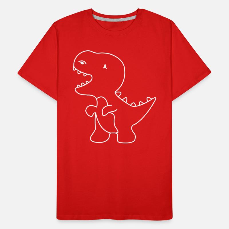 Dino Dinosaur hand-drawn Men's Premium Organic T-Shirt