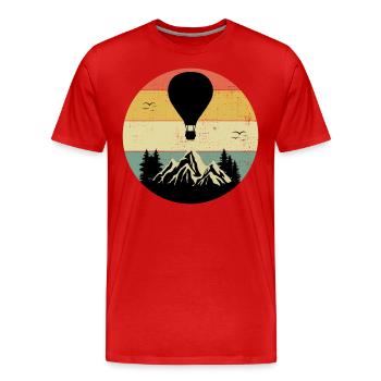 Montgolfière Montgolfière Pilote de montgolfière - T-shirt bio Premium Homme - rouge - Devant - Damien (186cm)
