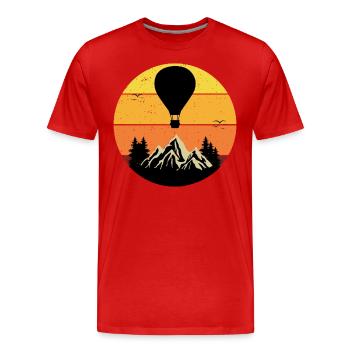 Montgolfière Montgolfière Pilote de montgolfière - T-shirt bio Premium Homme - rouge - Devant - Damien (186cm)