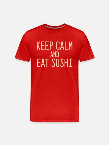 Sushi Saying - Men's Premium Organic T-Shirt - red
