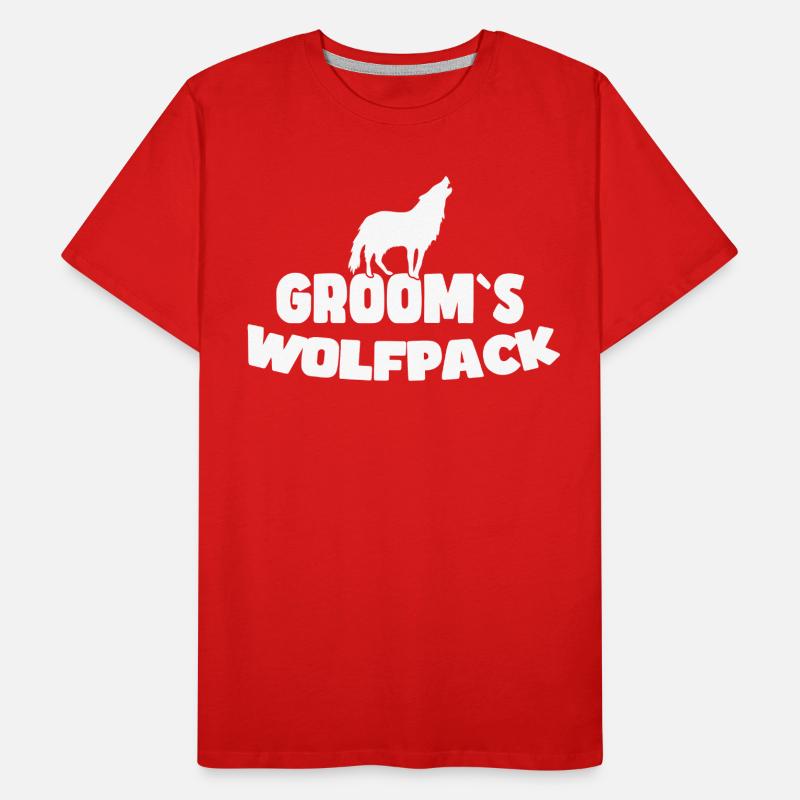 Groom's Wolf Pack Men's Premium Organic T-Shirt