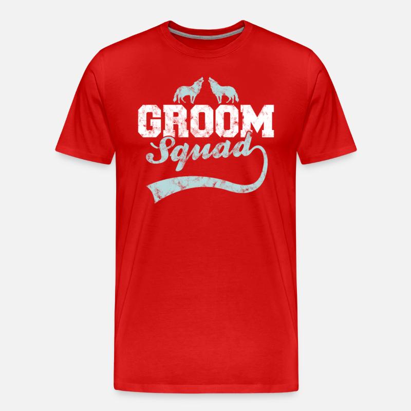 Bräutigam's Wolfsrudel - Männer Premium Bio T-Shirt - Rot