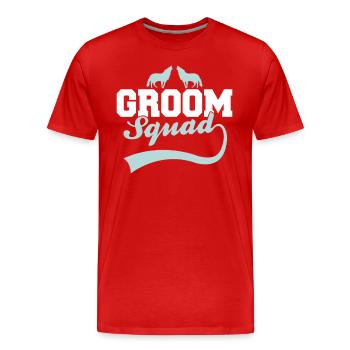 Meute de loups du marié - T-shirt bio Premium Homme - rouge - Devant - Damien (186cm)