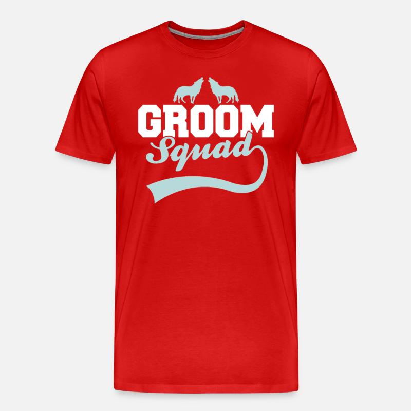 Bräutigam's Wolfsrudel - Männer Premium Bio T-Shirt - Rot