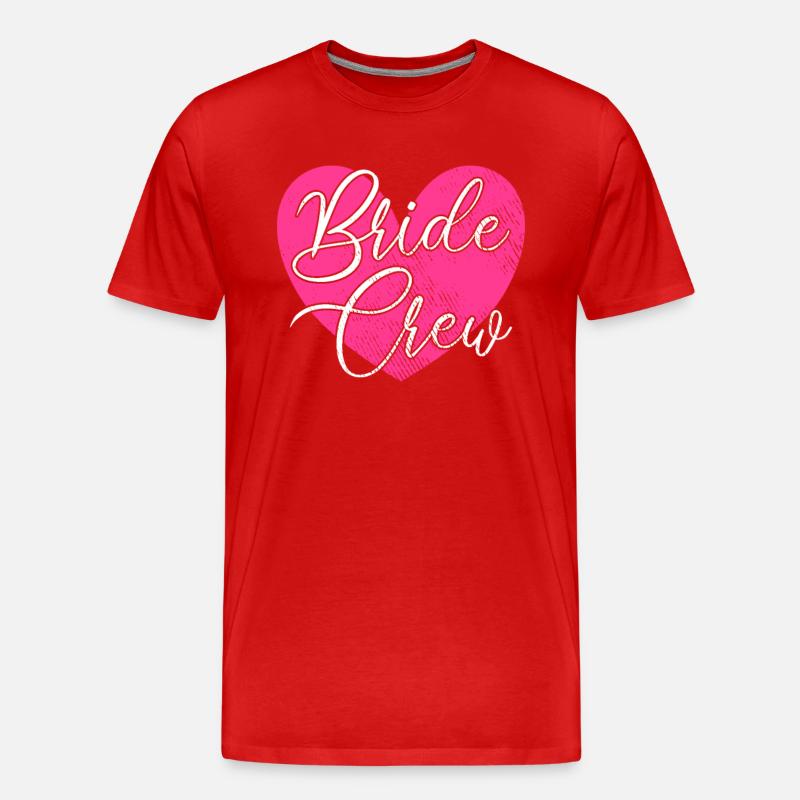 Team Braut bride crew - Männer Premium Bio T-Shirt - Rot