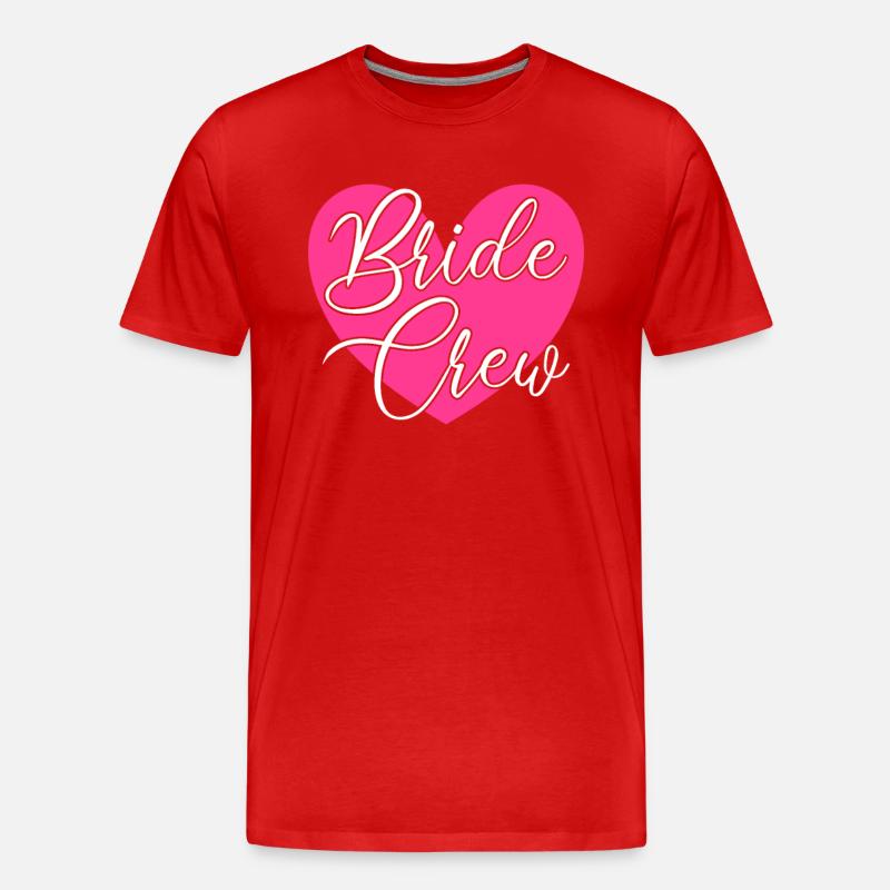 Team Braut bride crew - Männer Premium Bio T-Shirt - Rot