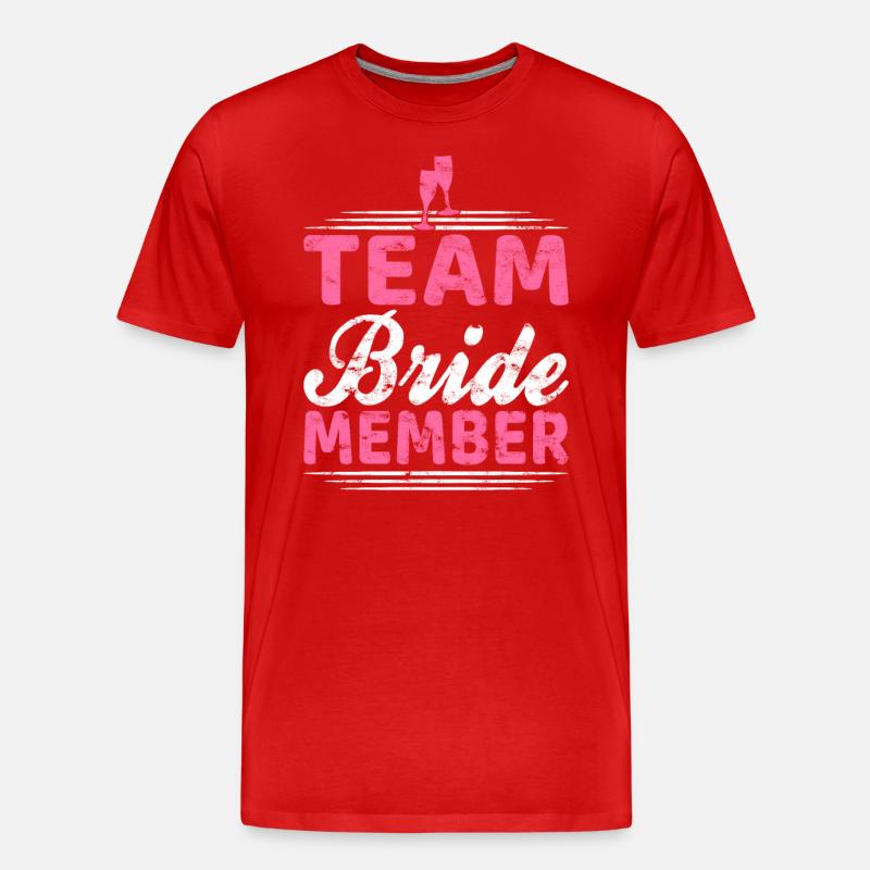Team Braut Mitglied - Männer Premium Bio T-Shirt - Rot