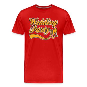 Fête de mariage - T-shirt bio Premium Homme - rouge - Devant - Damien (186cm)