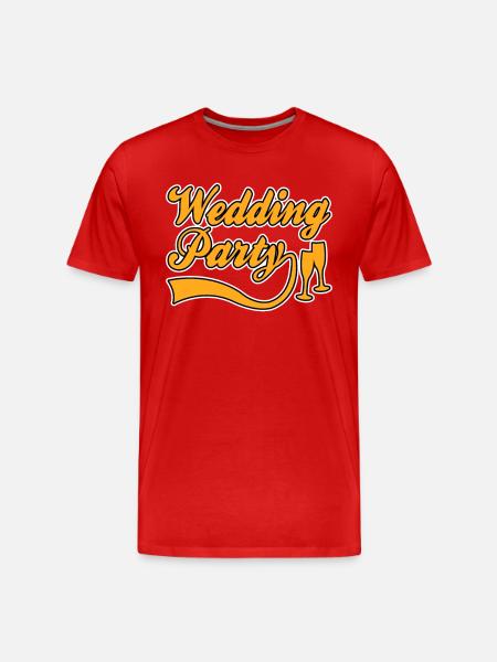 Wedding party - Men's Premium Organic T-Shirt - red