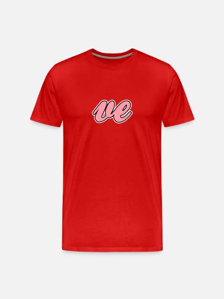 Love Liebe Teamshirt - Männer Premium Bio T-Shirt - Rot