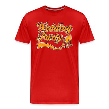 Fête de mariage - T-shirt bio Premium Homme - rouge - Devant - Damien (186cm)