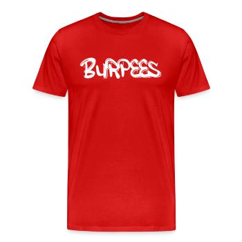 Burpee grafitti - Männer Premium Bio T-Shirt - Rot - Vorne - Damien (186cm)