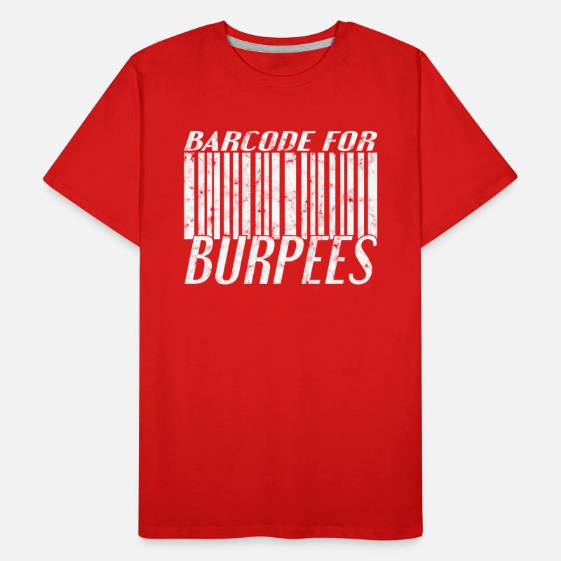 Code à barres Burpee T-shirt bio Premium Homme