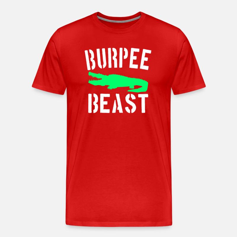 Burpee Beast - Männer Premium Bio T-Shirt - Rot
