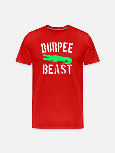 Burpee Beast - Men's Premium Organic T-Shirt - red