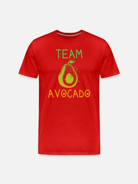 Team Avocado - Men's Premium Organic T-Shirt - red